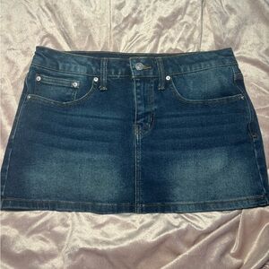 Mini denim skirt